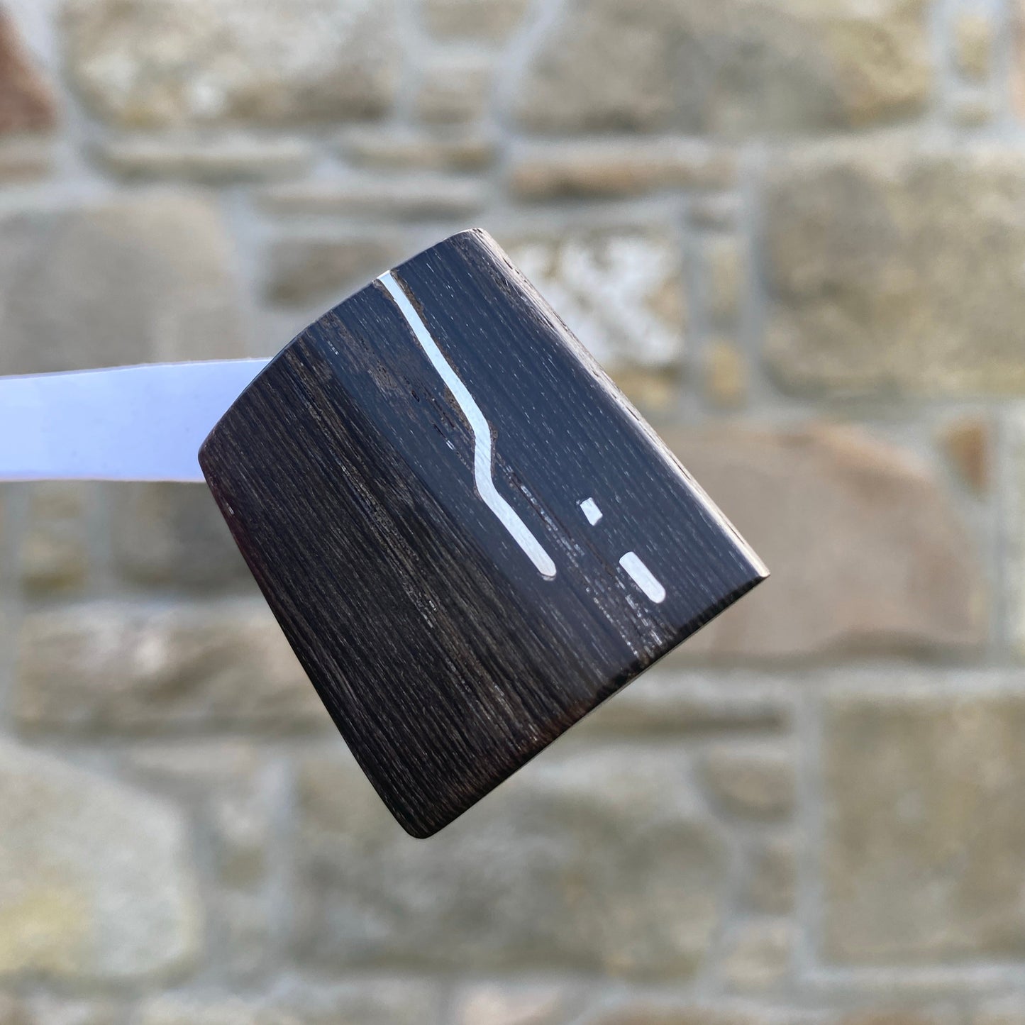 Bog Oak Silver Inlay Pin