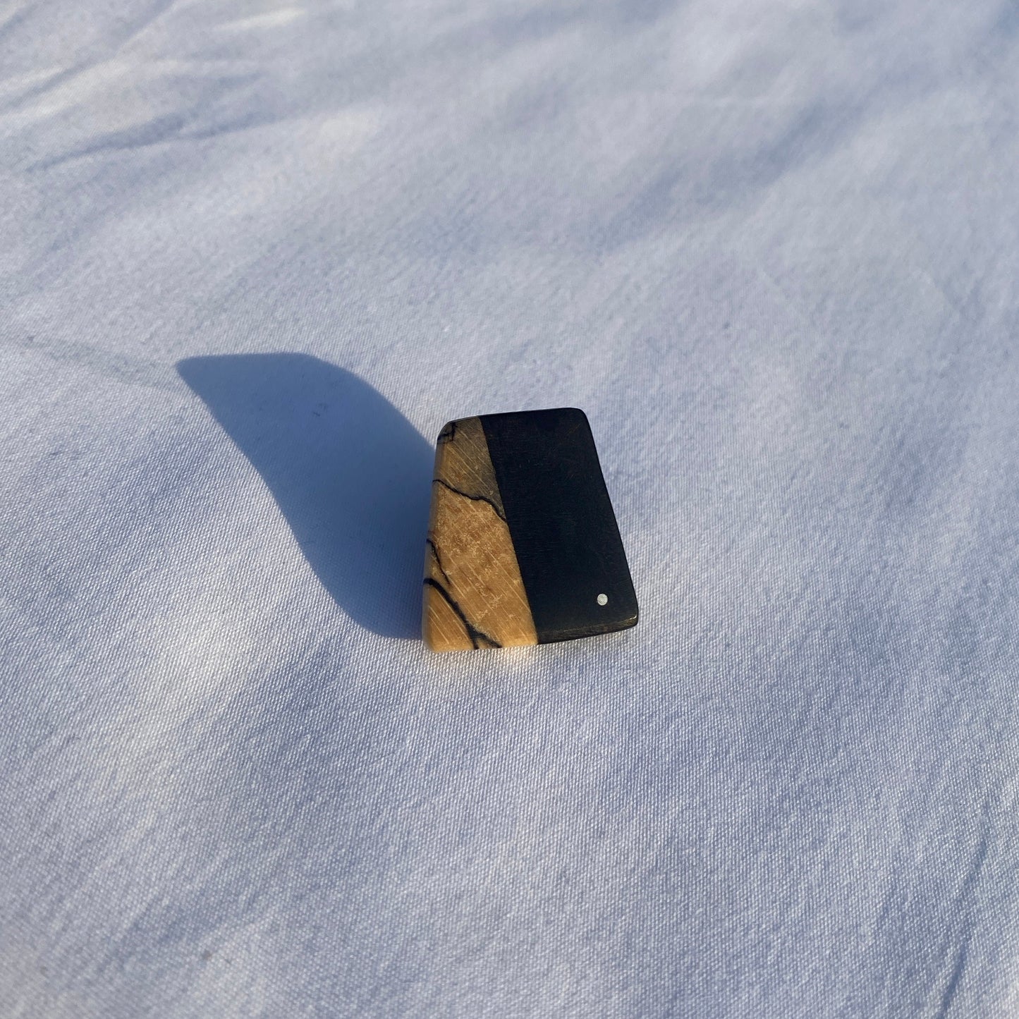 Spalted Silver Dot Pin