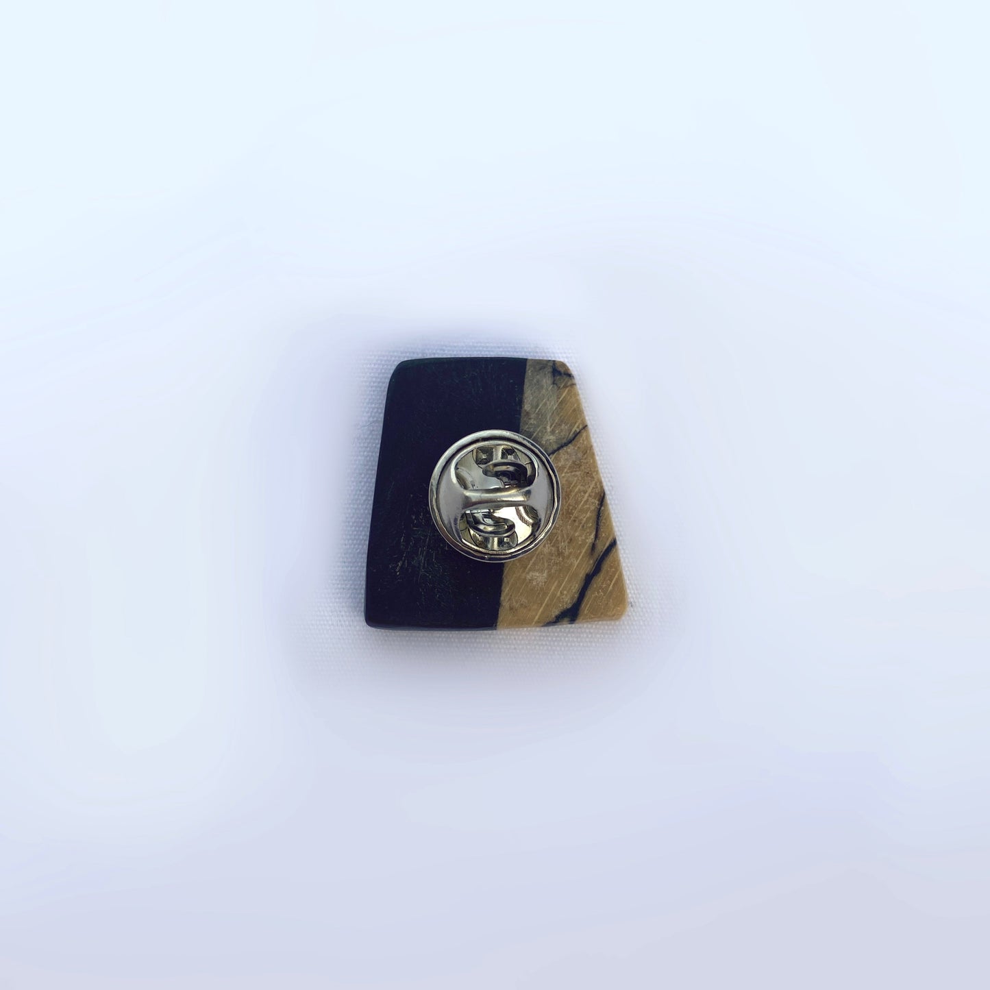 Spalted Silver Dot Pin