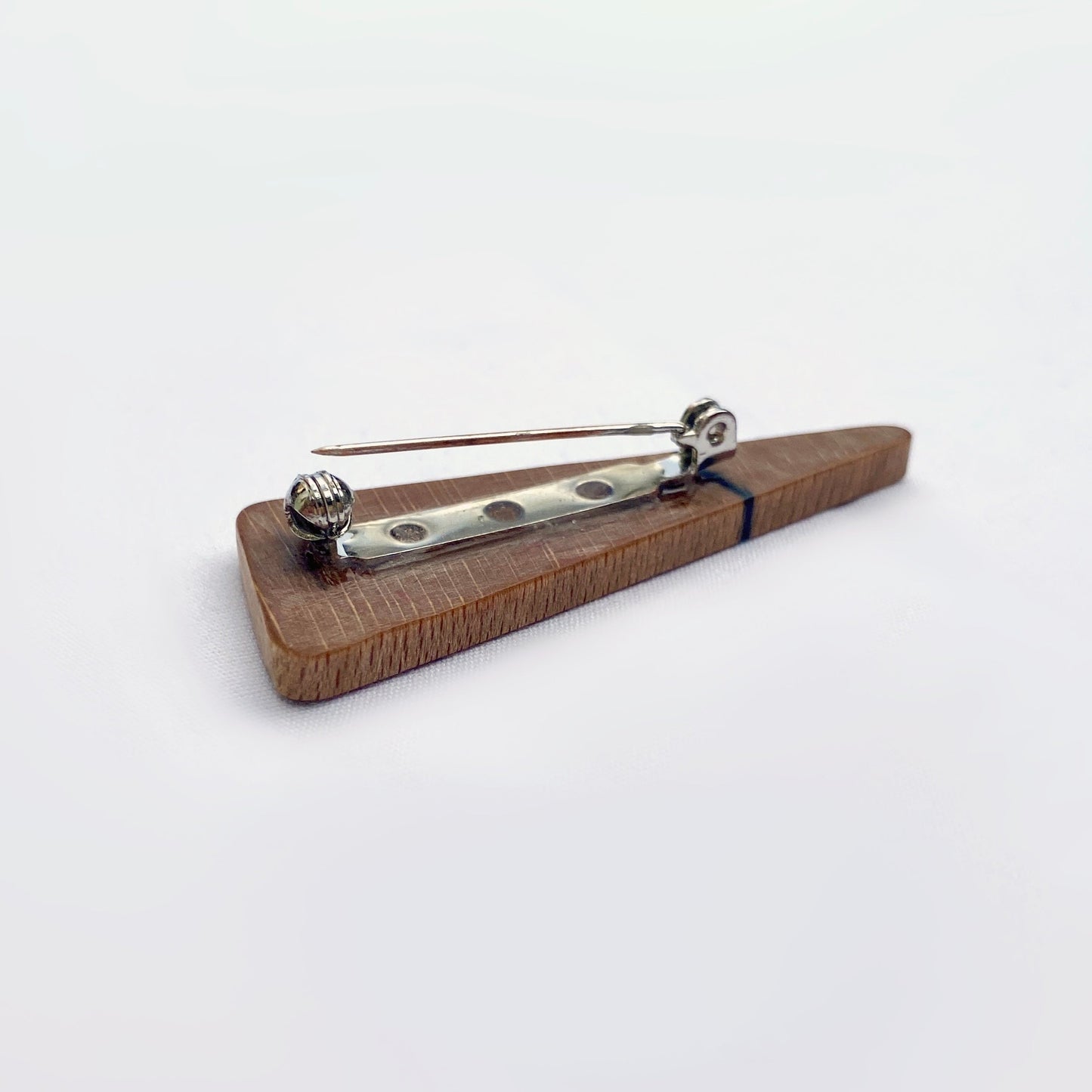 Spalted Silver Dot Pin