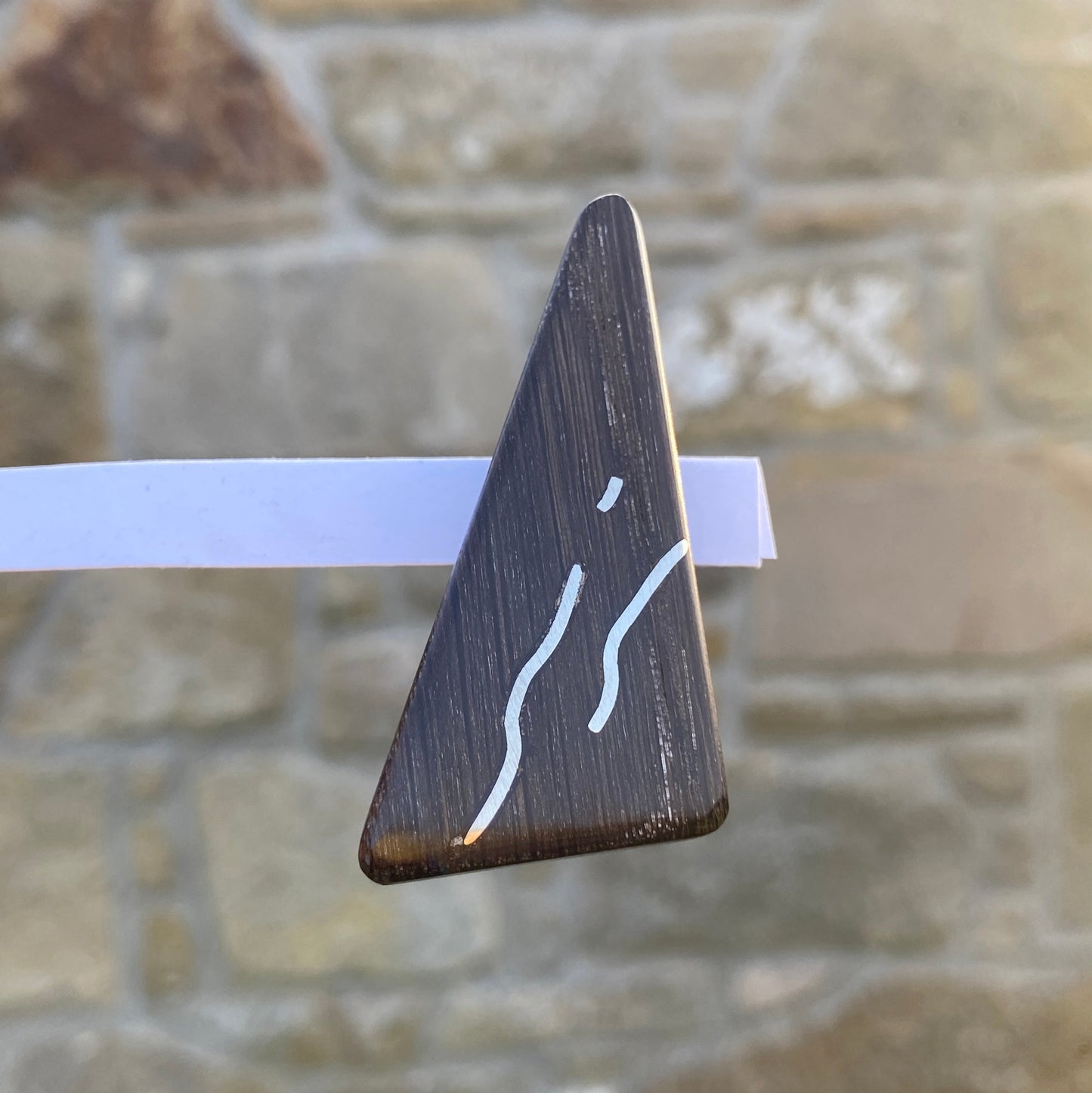Bog Oak Silver Inlay Pin