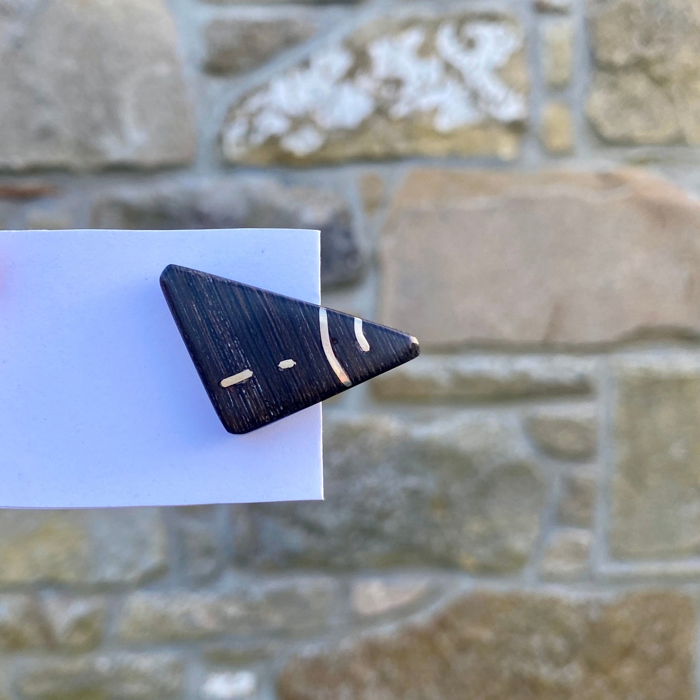 Small Bog Oak Inlay Pin