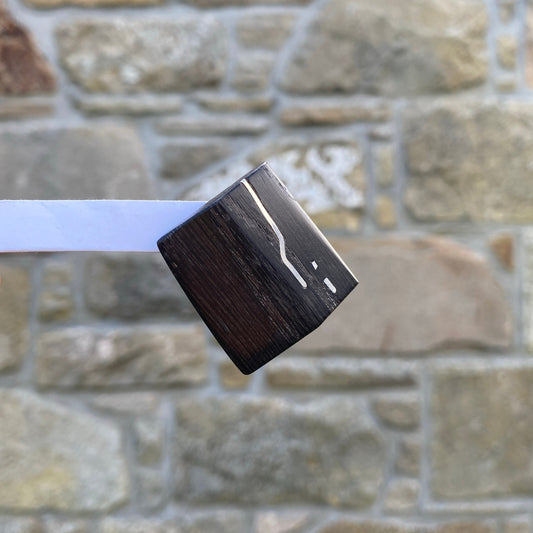 Bog Oak Silver Inlay Pin