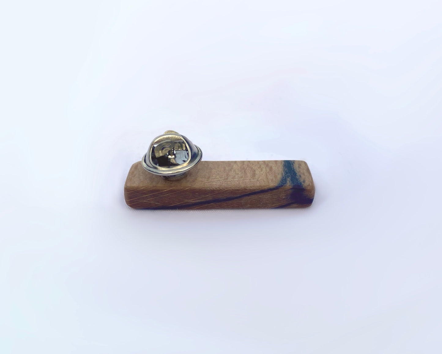 Long Spalted Silver Dot Pin