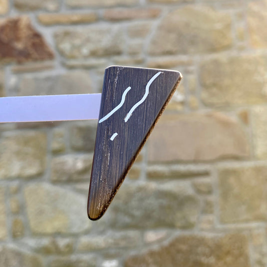 Bog Oak Silver Inlay Pin