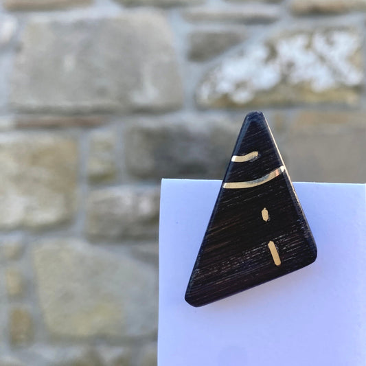 Small Bog Oak Inlay Pin