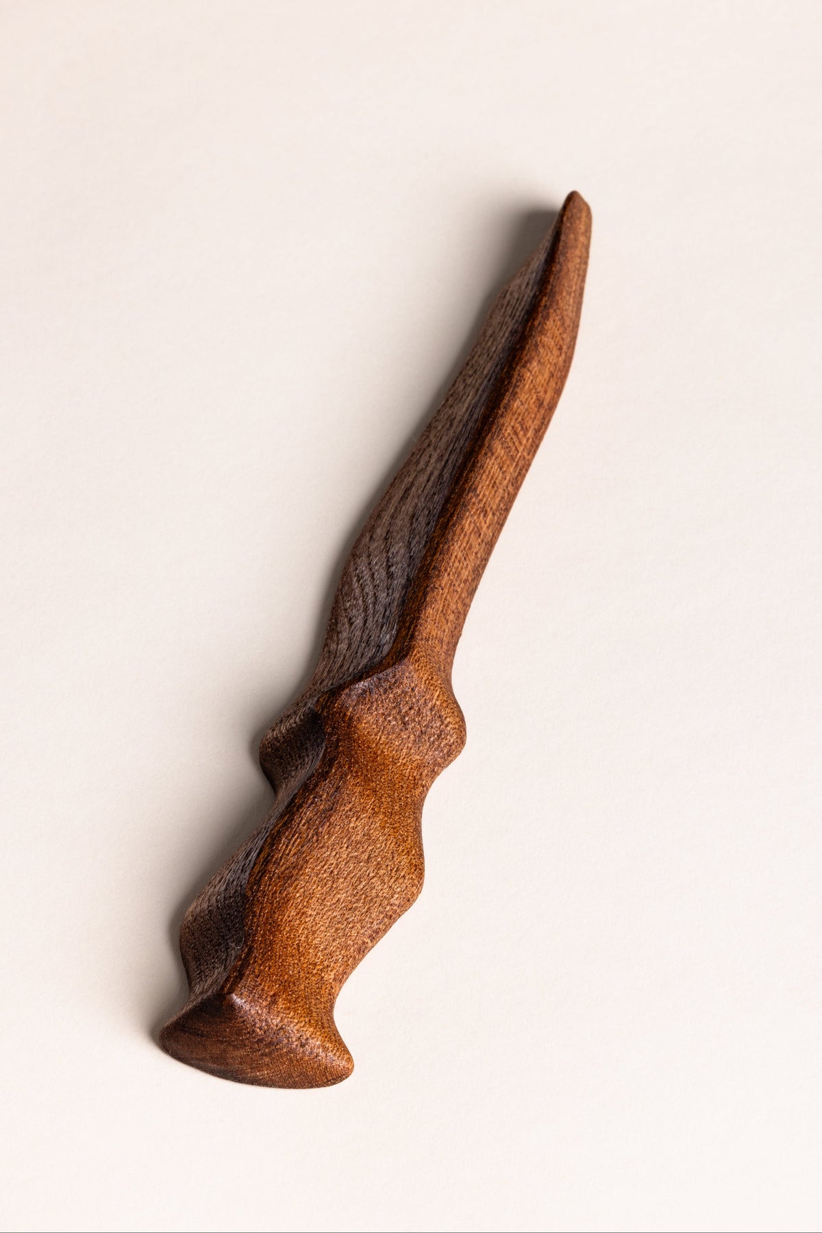 Burr Elm Sgian Dubh on white background